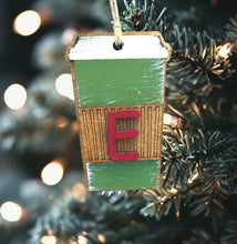 Load image into Gallery viewer, Initial Coffee Cup Ornament