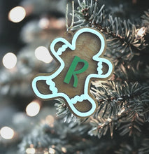 Load image into Gallery viewer, Gingerbread Shaped Initial Ornament