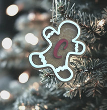 Load image into Gallery viewer, Gingerbread Shaped Initial Ornament