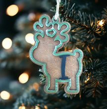 Load image into Gallery viewer, Reindeer Initial Ornament