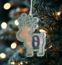 Load image into Gallery viewer, Reindeer Initial Ornament