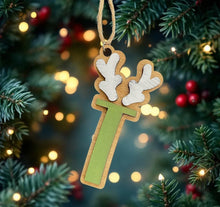 Load image into Gallery viewer, Personalized Antler Initial Ornament