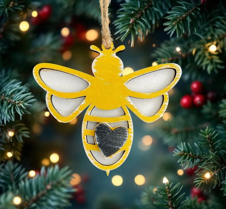 Yellow Bee Ornament