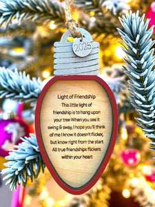 Friendship Christmas Light Ornament