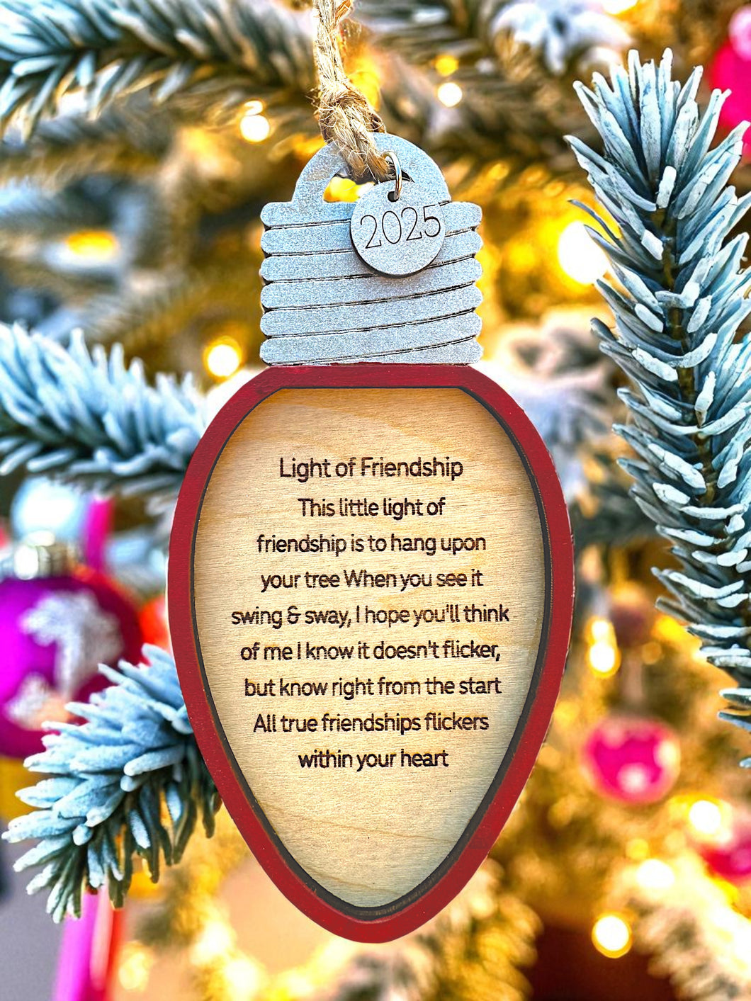 Friendship Christmas Light Ornament