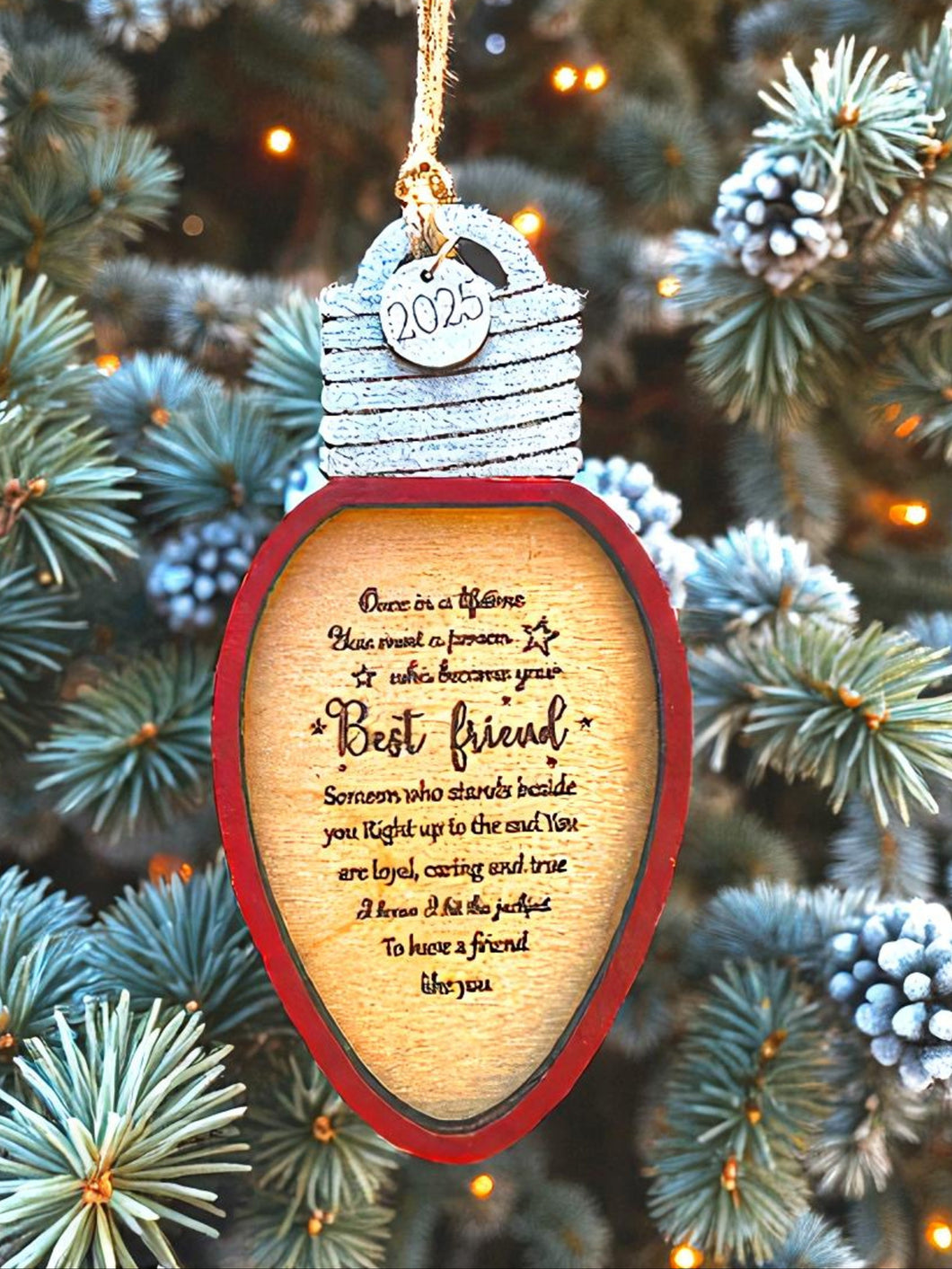 Best Friend Christmas Light Ornament
