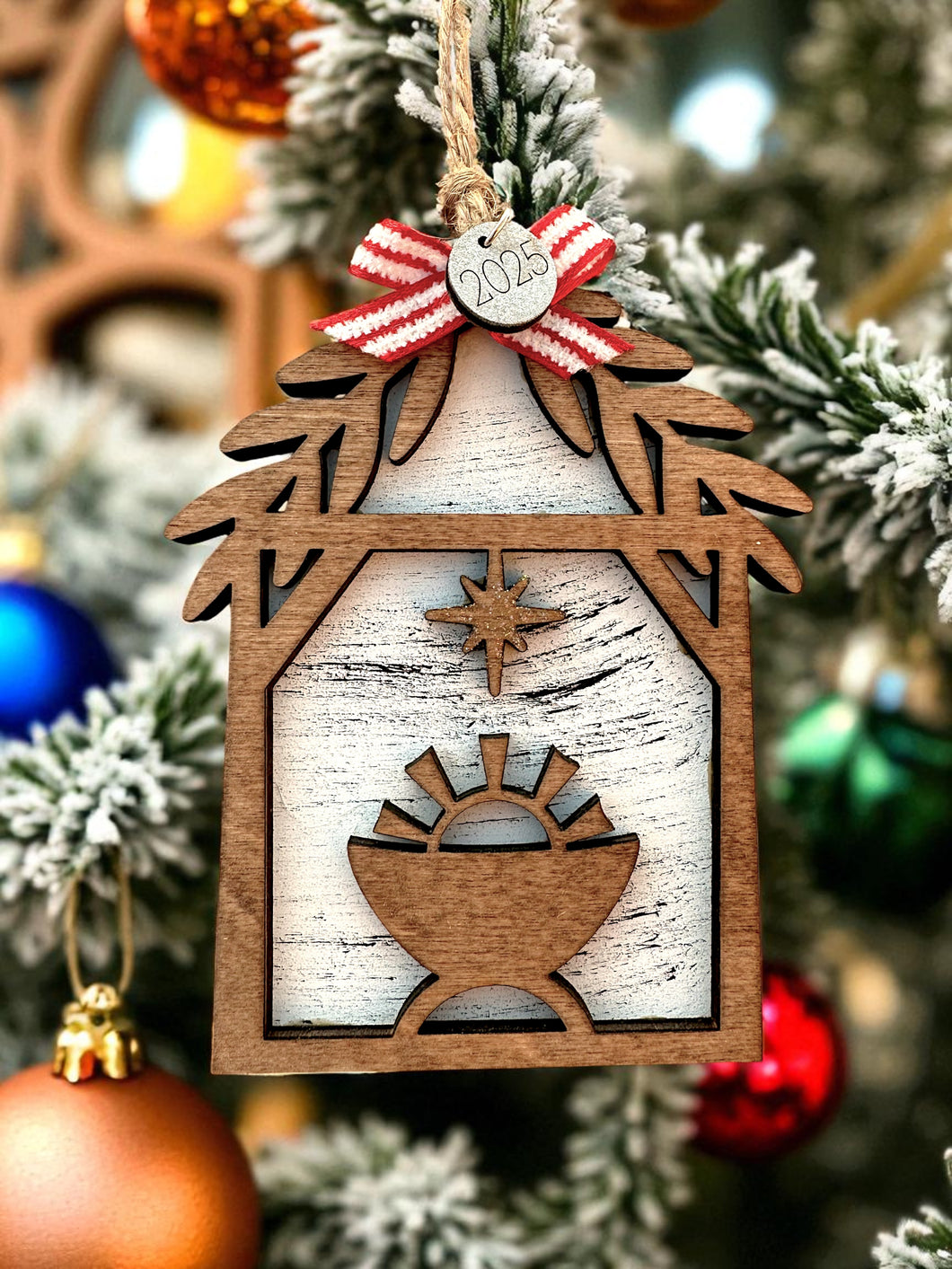 Manger Christmas Ornament