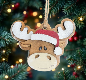 Moose Face Ornament