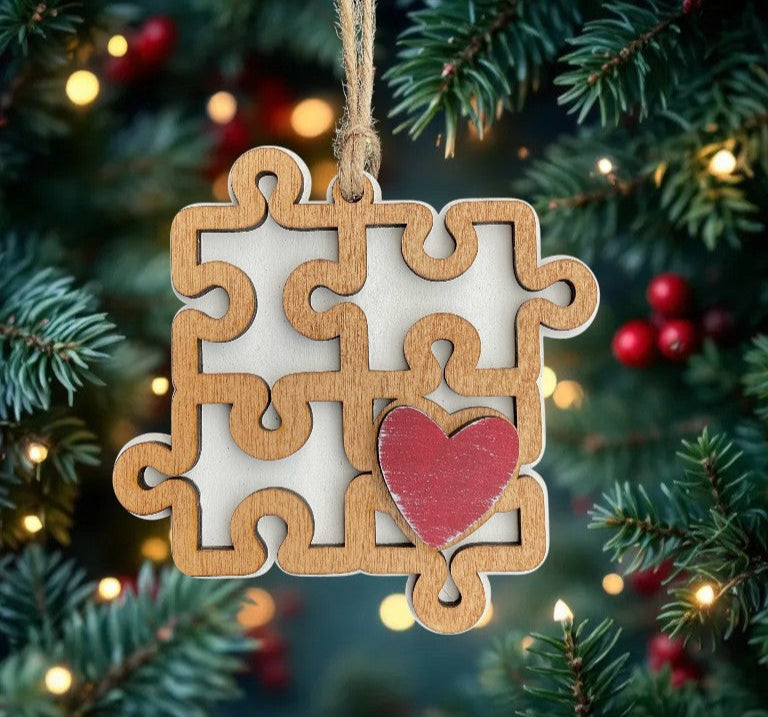 Puzzle Piece Autism Awareness Ornament