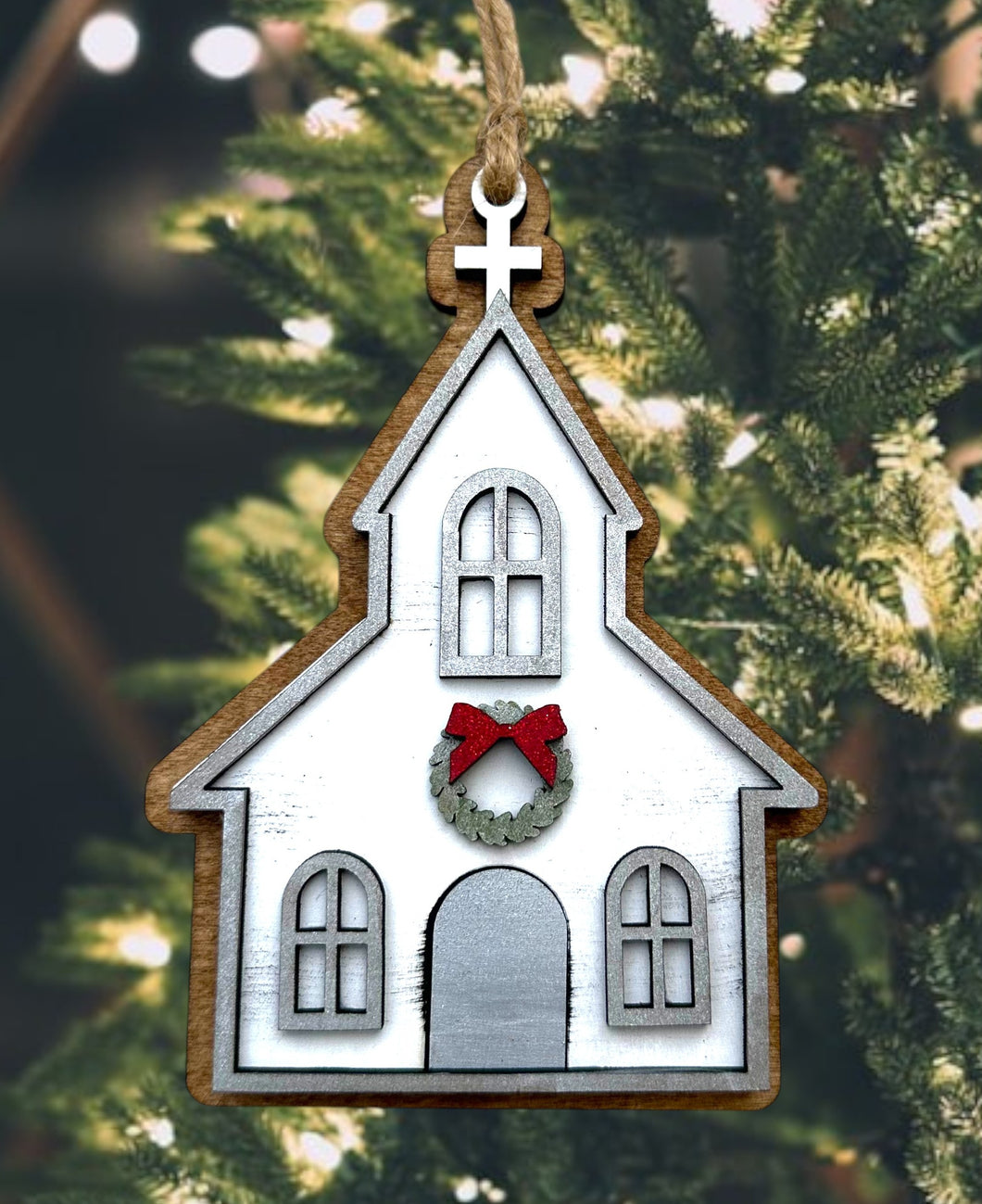 Classic Church Christmas Ornament